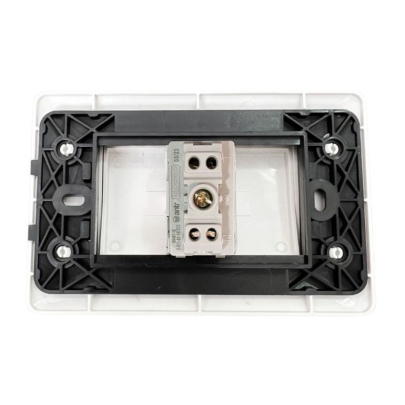Tomacorriente Simple 10A 250V Blanco-2