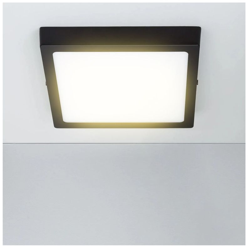 Pack 3 Panel LED Sobrepuesto Cuadrado Negro PRO 24W Cálido-2