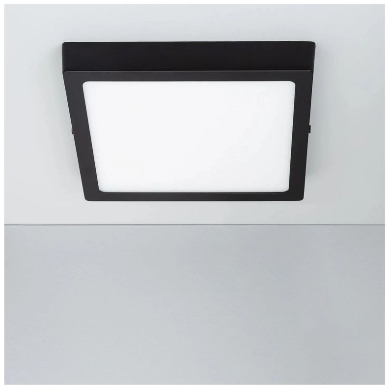 Panel LED Sobrepuesto Cuadrado Negro PRO 24W Neutro-2