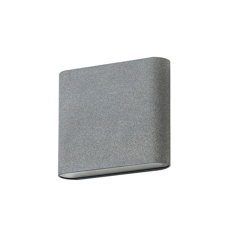 Pack 5 Apliqué LED de Pared Cuadrado Gris 2*5W Luz Cálida-0
