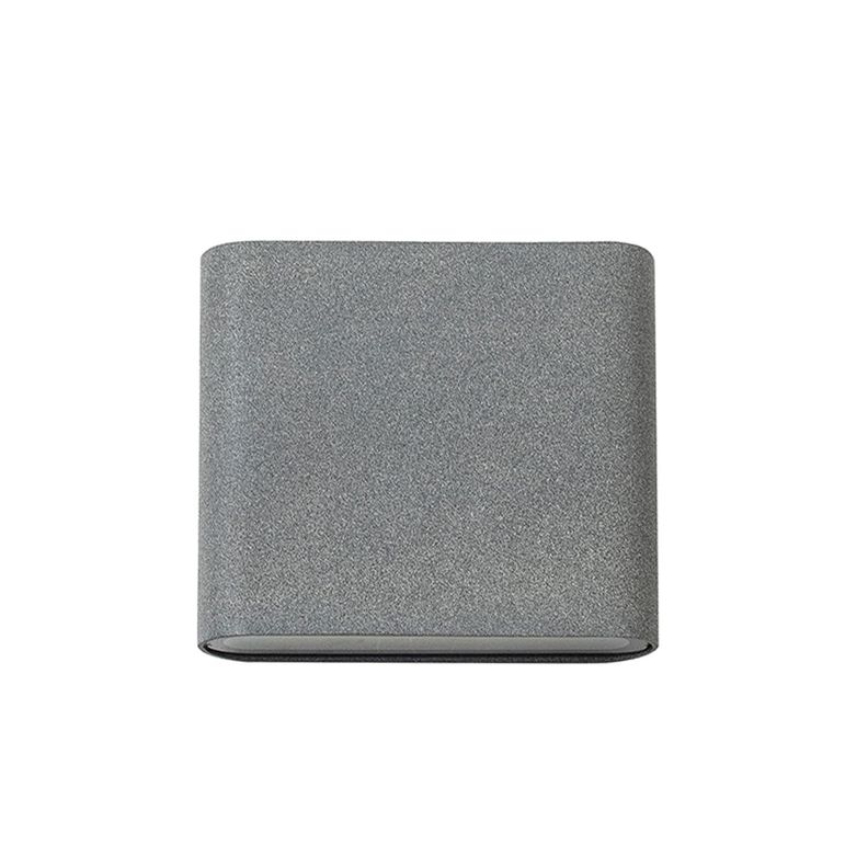 Pack 5 Apliqué LED de Pared Cuadrado Gris 2*5W Luz Cálida-1