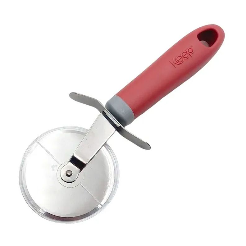 Cortador de Pizza Rueda Acero Inoxidable Rosado - Keep-3