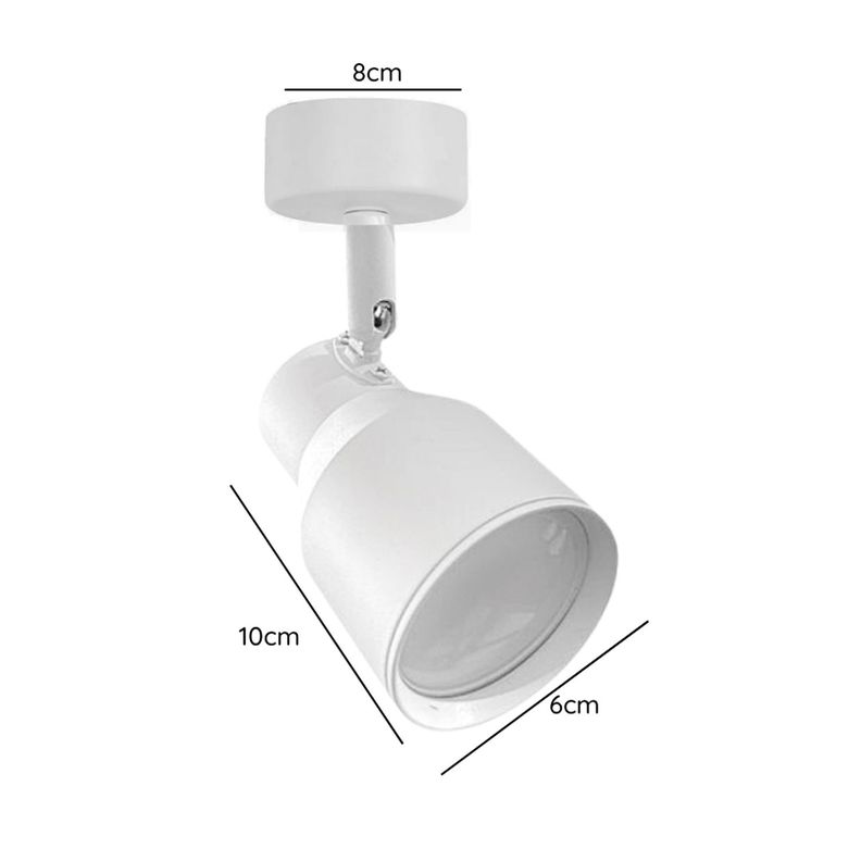 Foco LED Sobrepuesto Decorativo Simple GU-10 Blanco Híades-1
