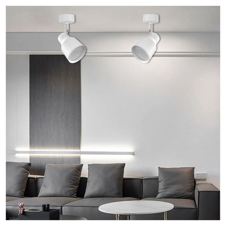 Foco LED Sobrepuesto Decorativo Simple GU-10 Blanco Híades-2