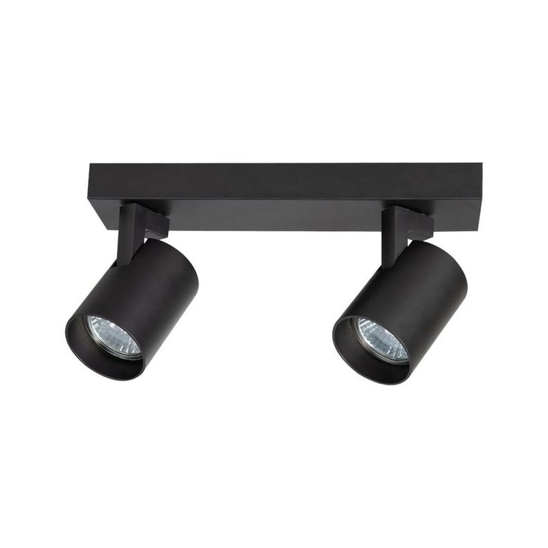 Foco Spot LED "Track Light" 2xGU10 Negro Incluye Ampolleta Cálida-0