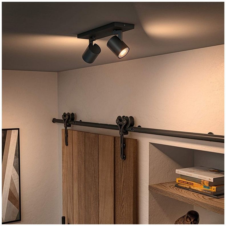 Foco Spot LED "Track Light" 2xGU10 Negro Incluye Ampolleta Cálida-2