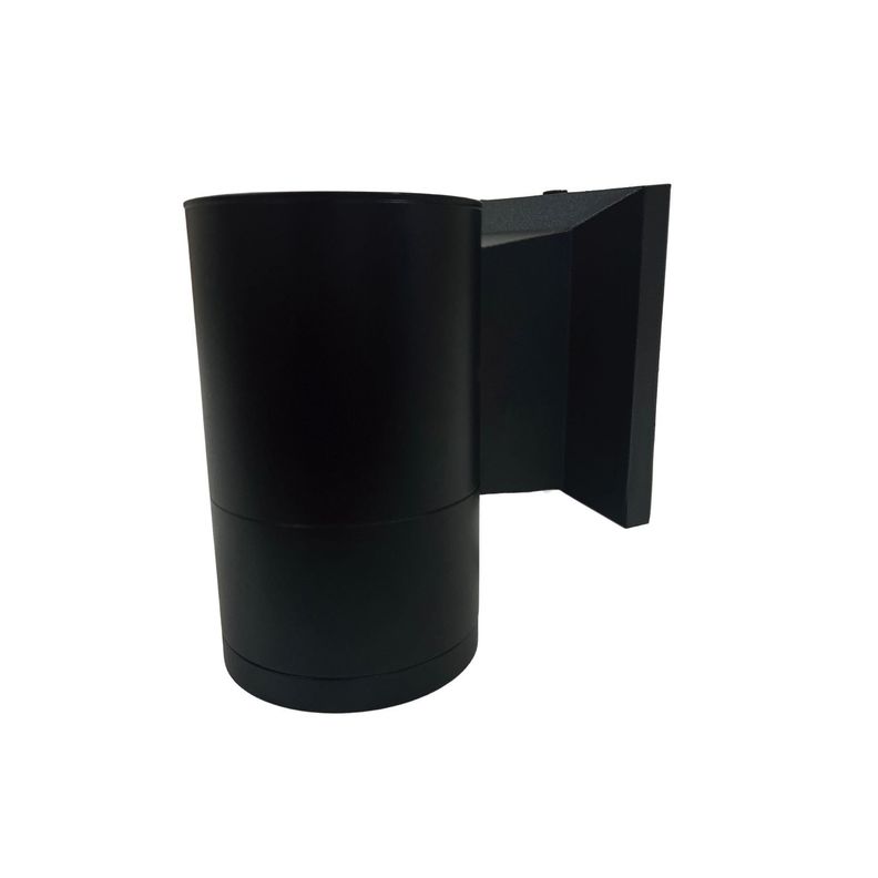Apliqué Simple Porta GU-10 Cilindro Kapelle Negro-2