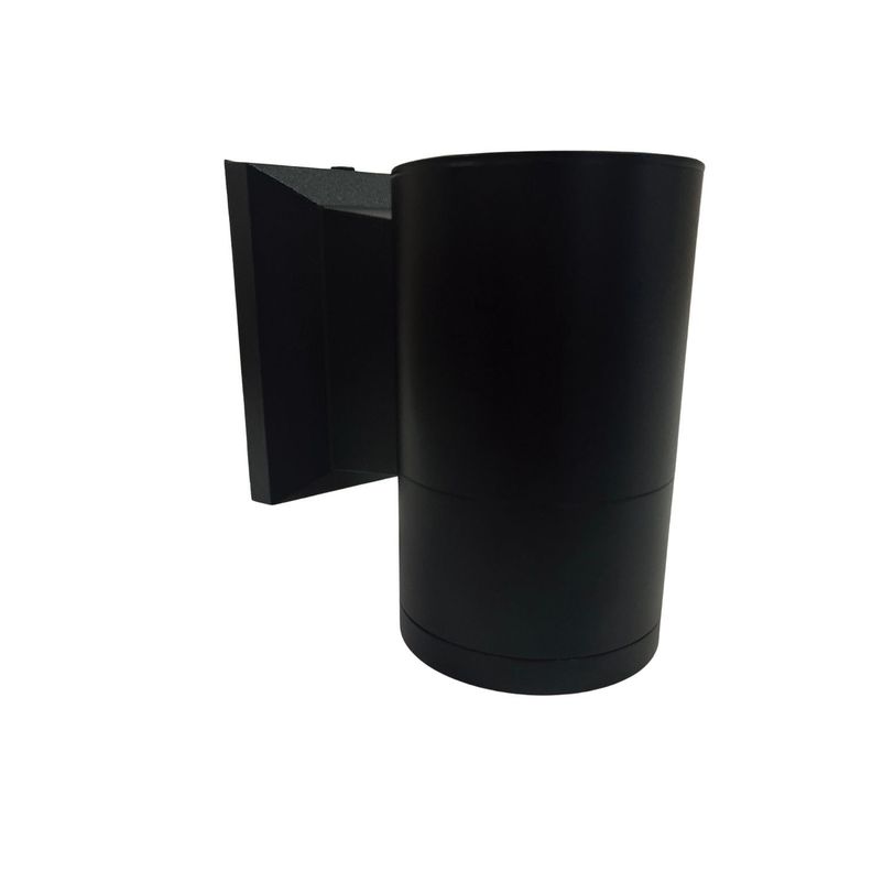 Apliqué Simple Porta GU-10 Cilindro Kapelle Negro-0