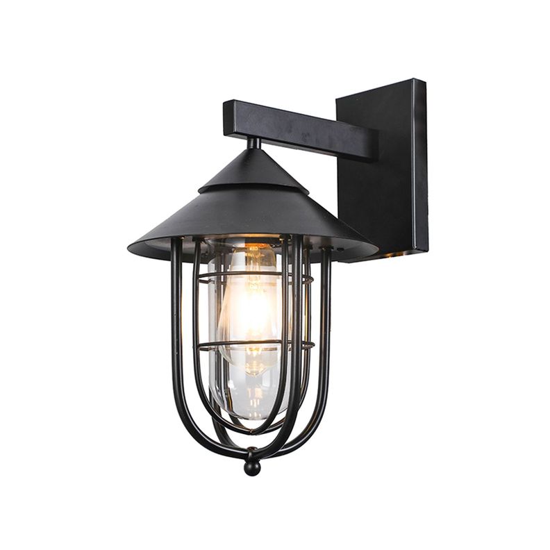 Apliqué Farol Moderno Porta E-27 Negro Incluye Ampolleta-0