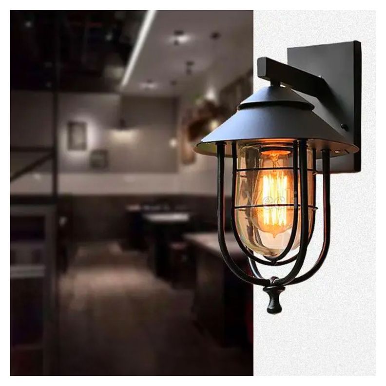 Apliqué Farol Moderno Porta E-27 Negro Incluye Ampolleta-5