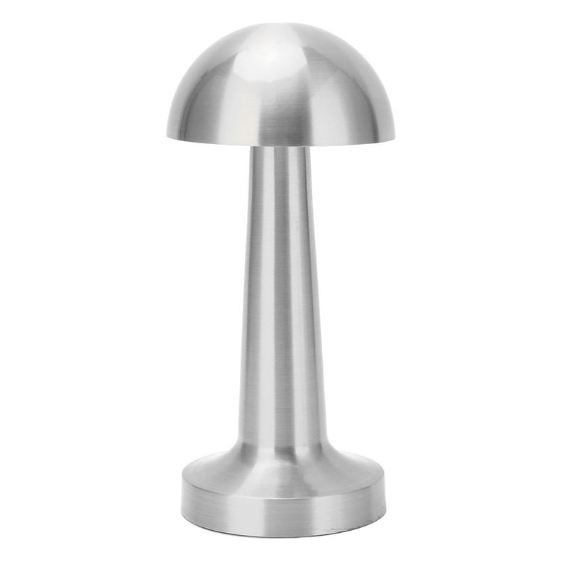 Lámpara de Mesa LED Recargable "Mushroom LED" Dimeable Plateado-0