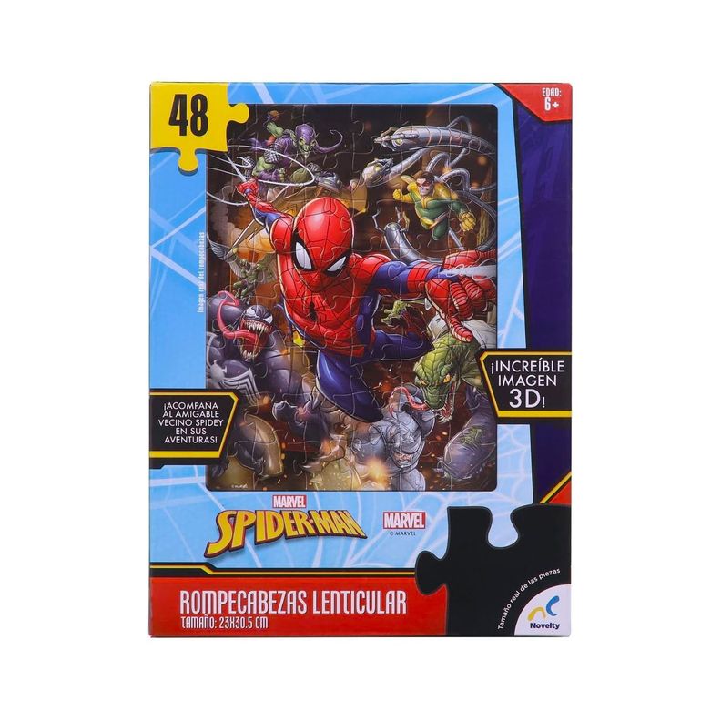 Rompecabeza Lenticular 3D 48 piezas-Spiderman-3