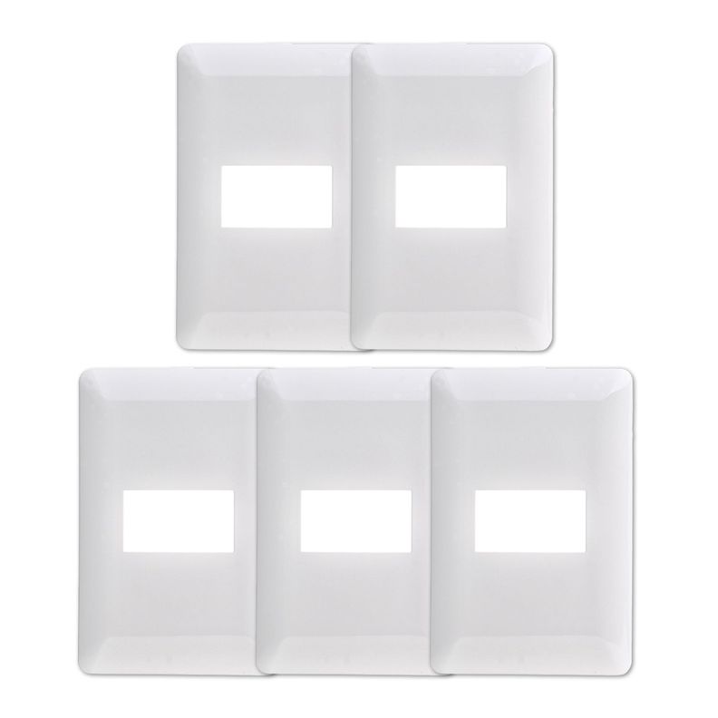 Pack 5 Placa Simple Con Soporte Blanco-0