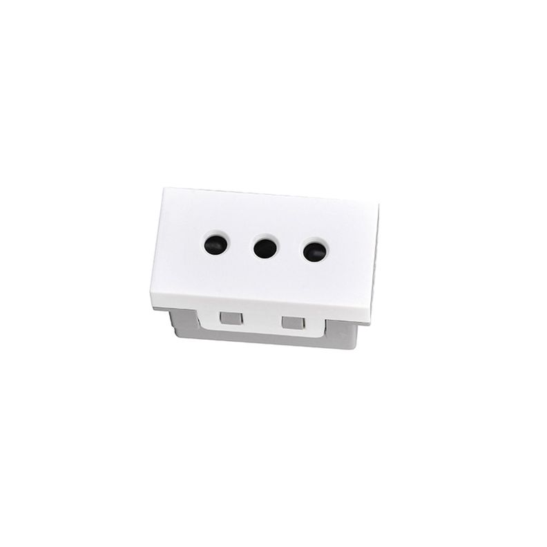 Pack 5 Modulo Tomacorriente 10A 250V Blanco-2