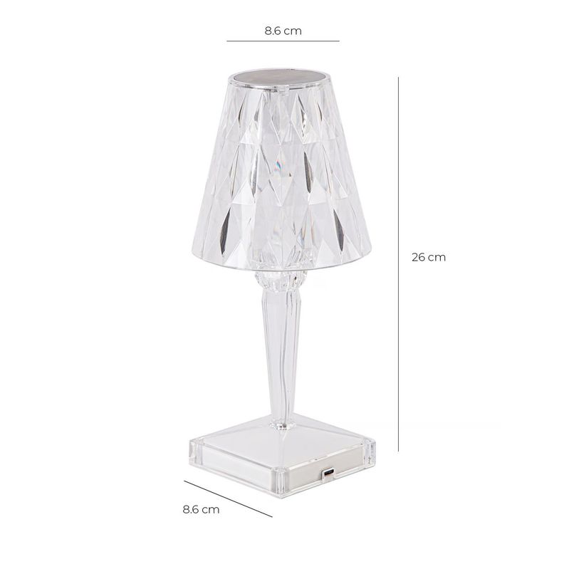 Lampara de Mesa Recargable/ Touch "Diamante LED" Dimeable-7