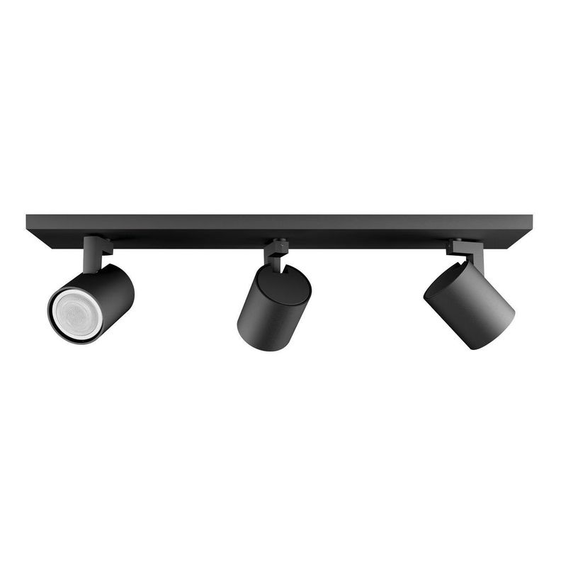 Foco Spot LED "Track Light" 3xGU10 Negro Incluye Ampolleta Fría-0