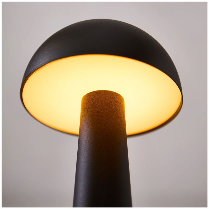 Lámpara de Mesa LED Recargable "Mushroom LED" Dimeable Negro-2