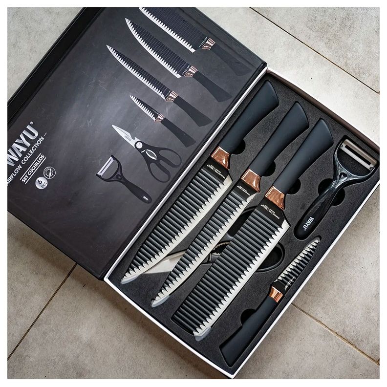 Set Cuchillos Rolling, Tijeras y Pelador Collección Airflow - Wayu-3