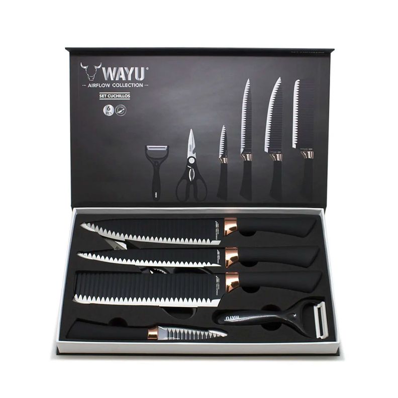Set Cuchillos Rolling, Tijeras y Pelador Collección Airflow - Wayu-1