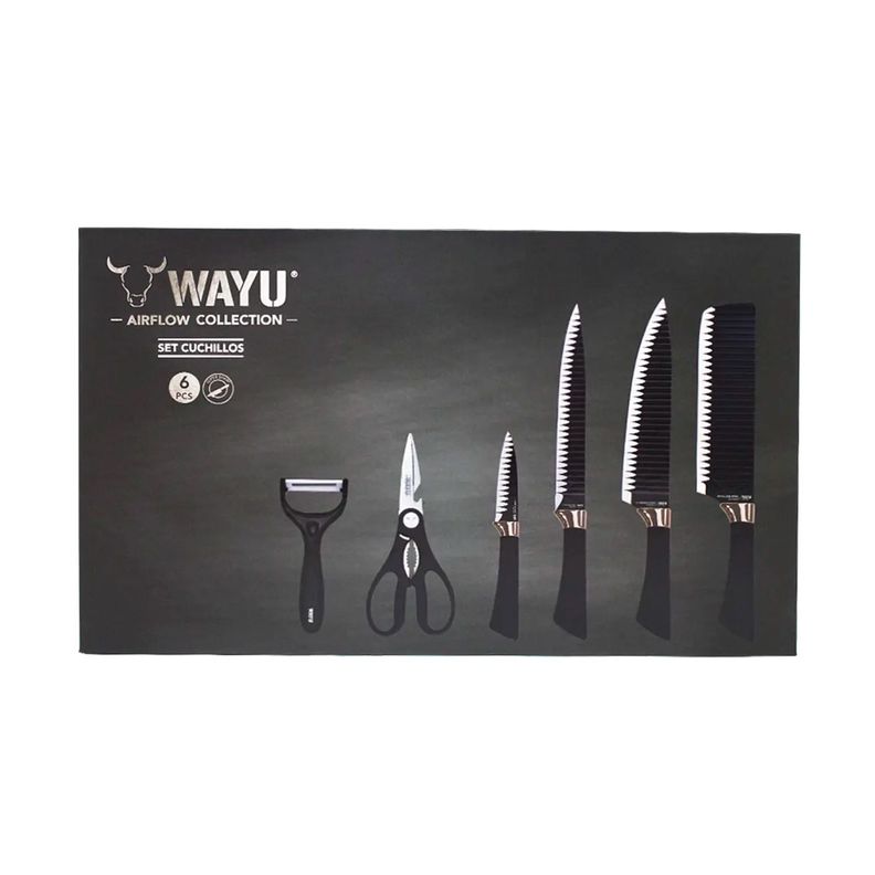 Set Cuchillos Rolling, Tijeras y Pelador Collección Airflow - Wayu-2