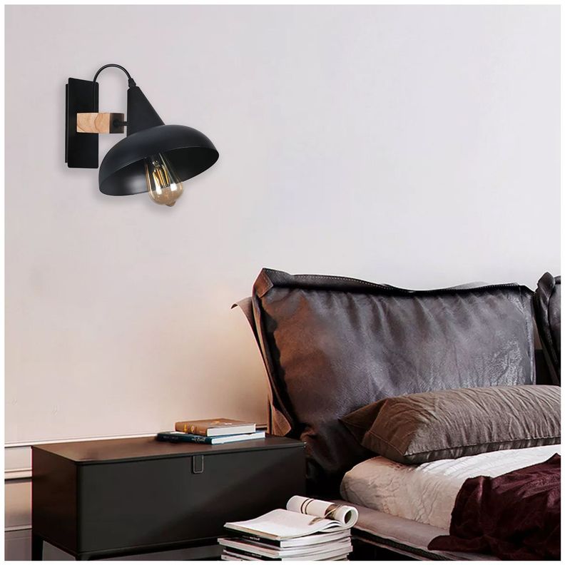 Apliqué de Pared NeoWood E-27 Incluye Ampolleta-5