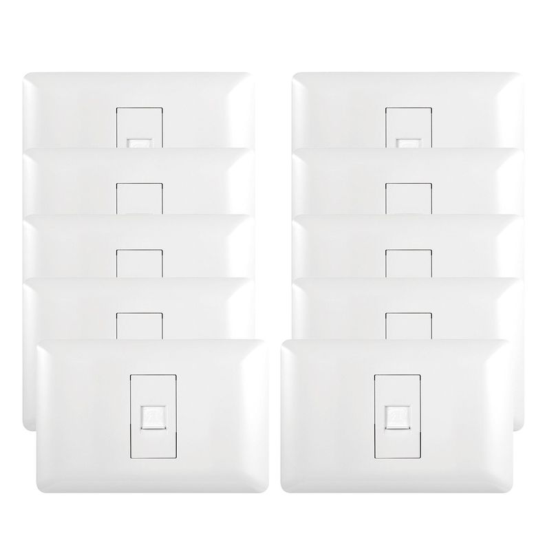 Pack 10 Toma RJ45 Red Internet Blanco-0