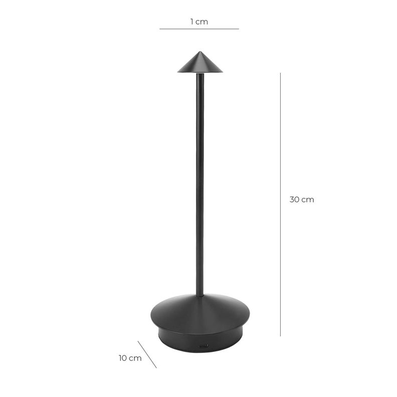Lámpara de Mesa Recargable/ Touch "Nórdica LED" Dimeable-4
