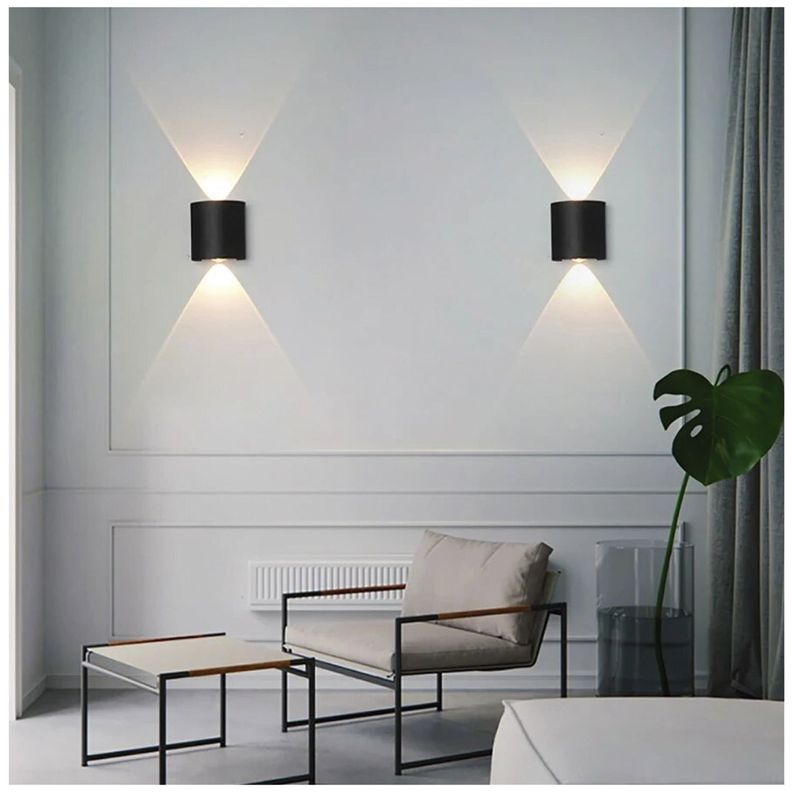 Apliqué de Pared LED Simple 2W Cálido Negro-6
