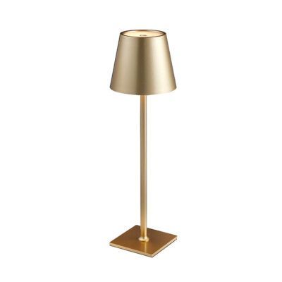 Lampara de Mesa LED táctil, inalámbrica y recargable Dorado-0