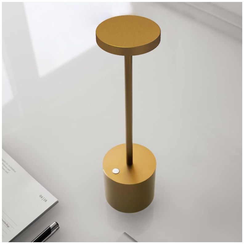 Lampara de Mesa Recargable/ Touch "Minimalista LED" Dimeable Dorado-3