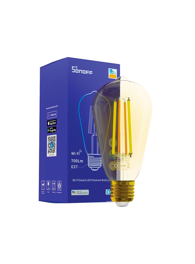 Pack 2 Ampolletas Edison Smart LED Filamento B02 F-ST64 Sonoff-3