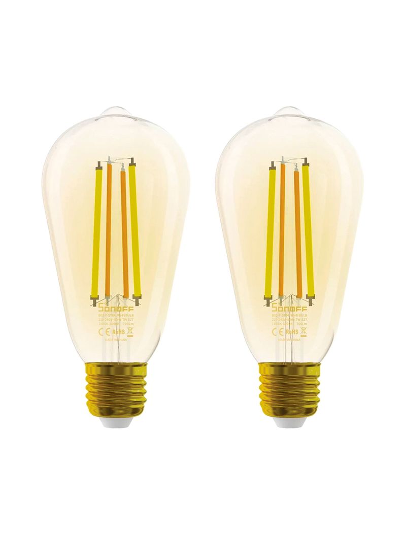 Pack 2 Ampolletas Edison Smart LED Filamento B02 F-ST64 Sonoff-4