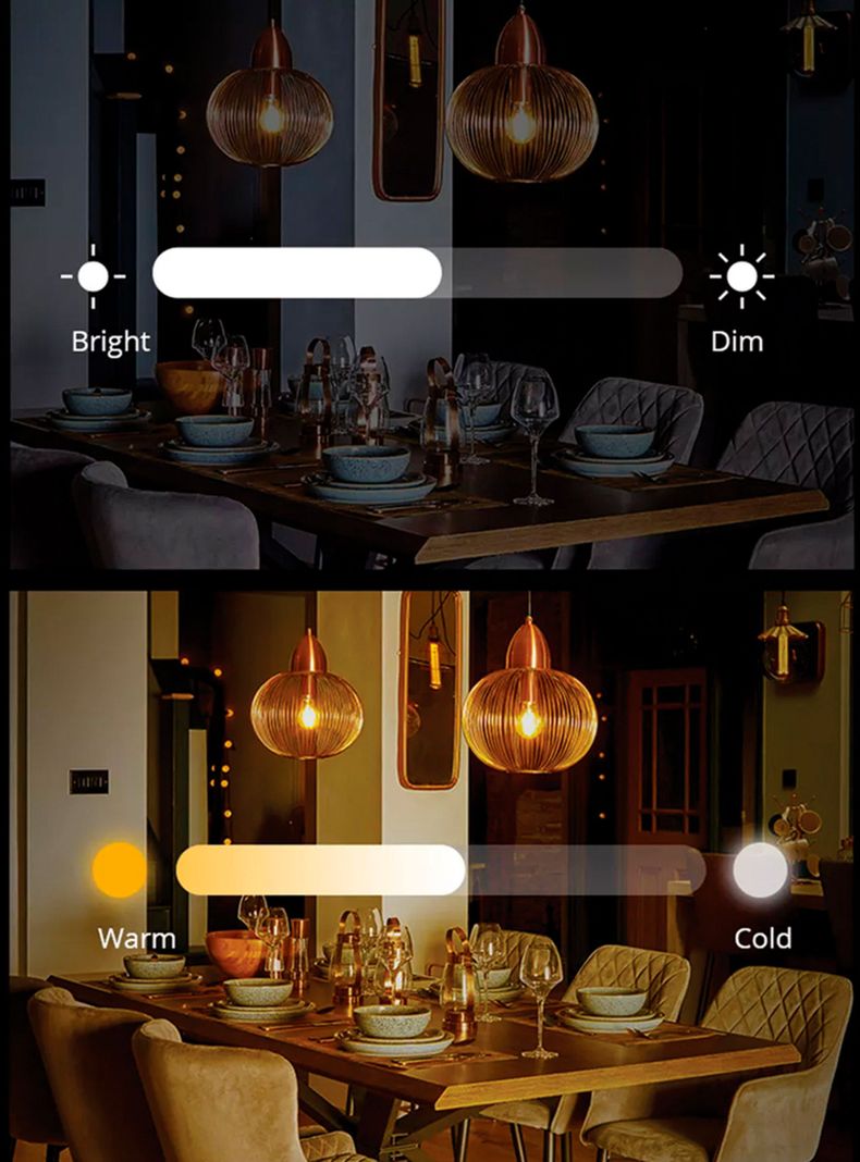 Pack 2 Ampolletas Edison Smart LED Filamento B02 F-ST64 Sonoff-6