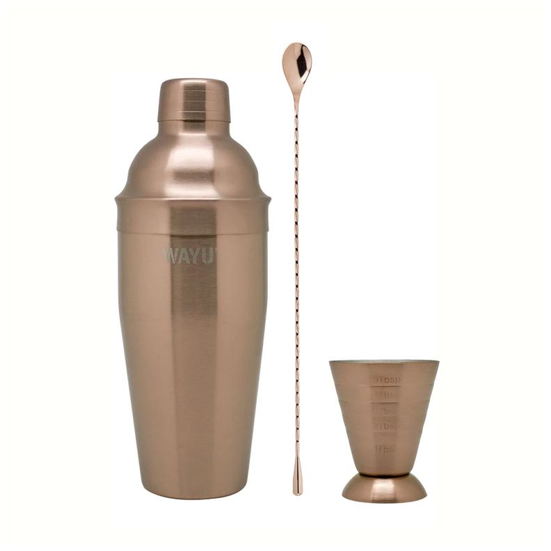 Set Bartender: Coctelera + Medidor y Revolvedor- Wayu-2