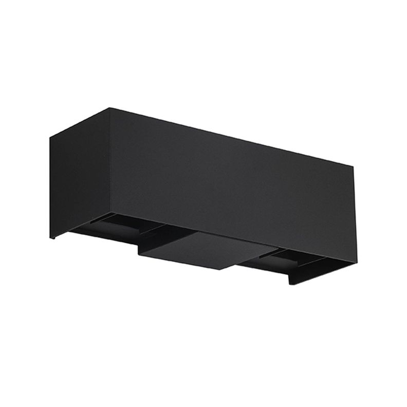 Pack 5 Apliqué LED Elegante Rectangular 4*3W Luz Cálida Negro-0