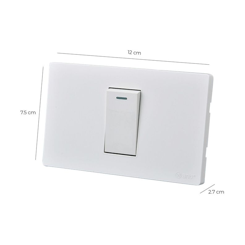 Pack 10 Interruptores Simple Metálico 9/12 16A - Blanco-2