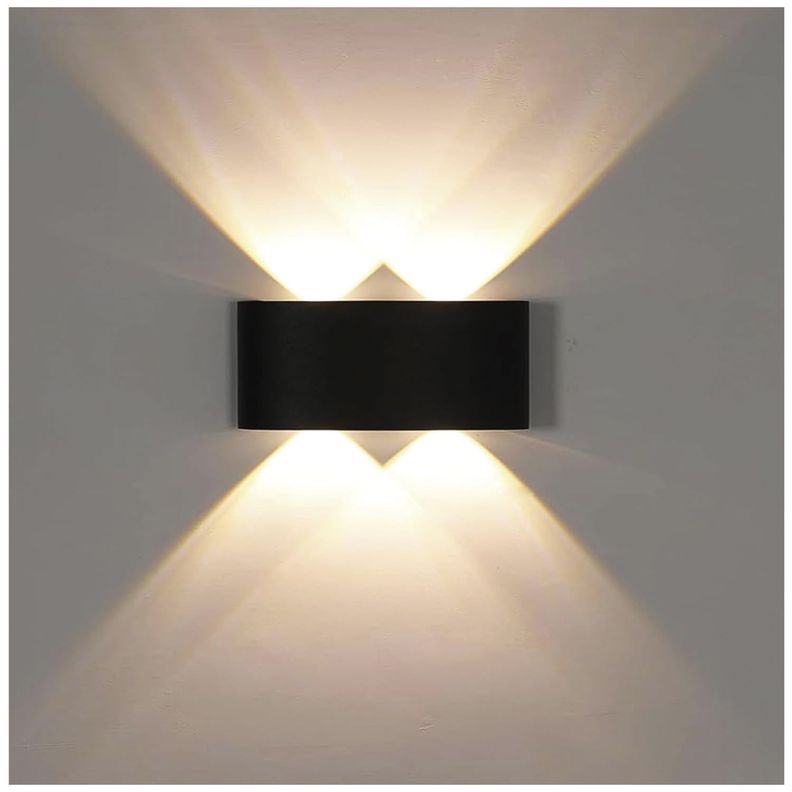 Apliqué de Pared LED Doble 4W Cálido Negro-5