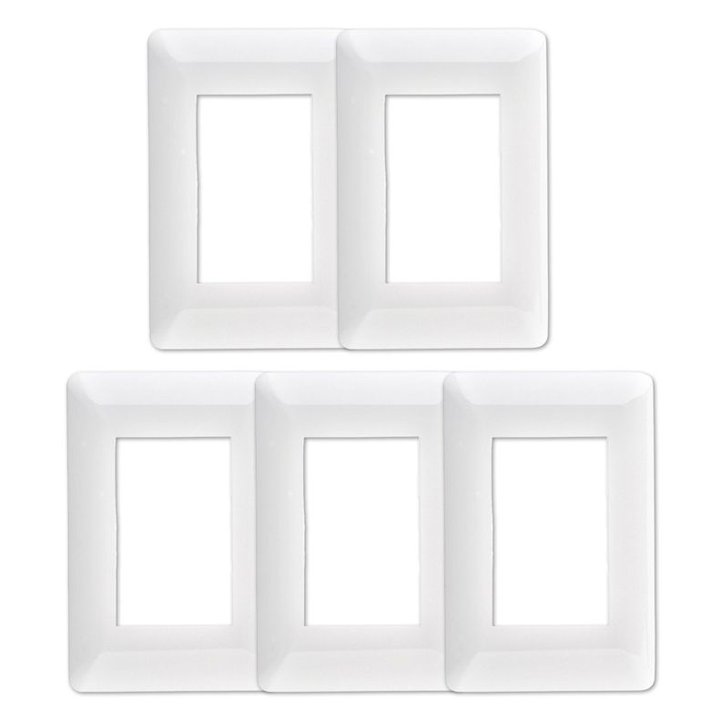 Pack 5 Placa Triple Con Soporte Blanco-0