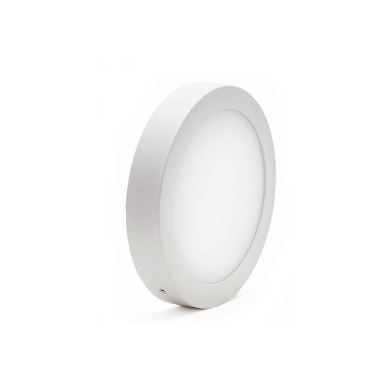 Pack 10 Panel Redondo LED ECO Sobrepuesto Blanco 6W Frío-1