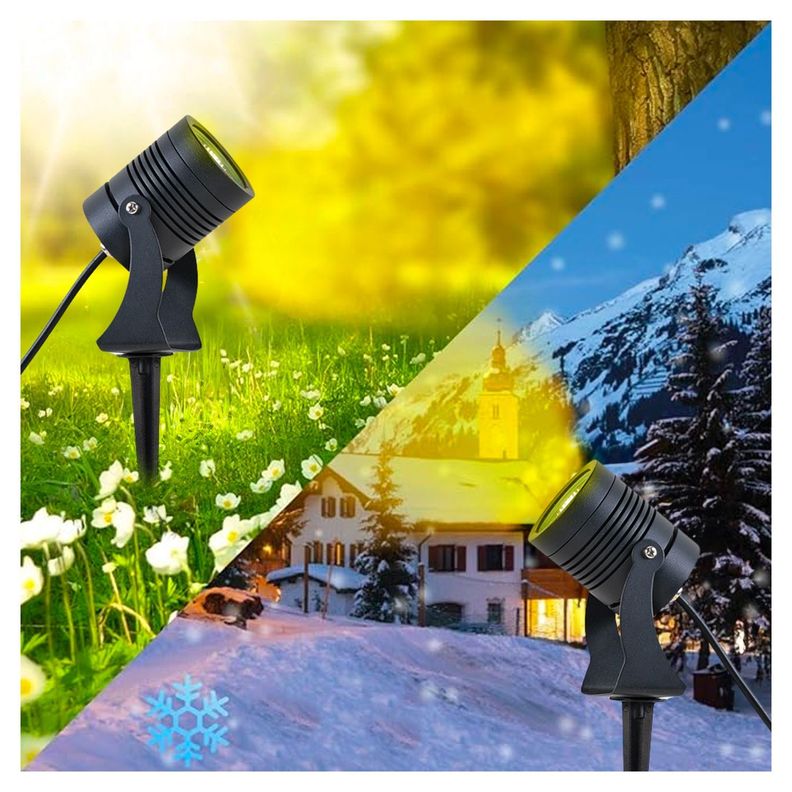 Pack 5 Foco Estaca Deco Jardín 10w Luz Cálida-3