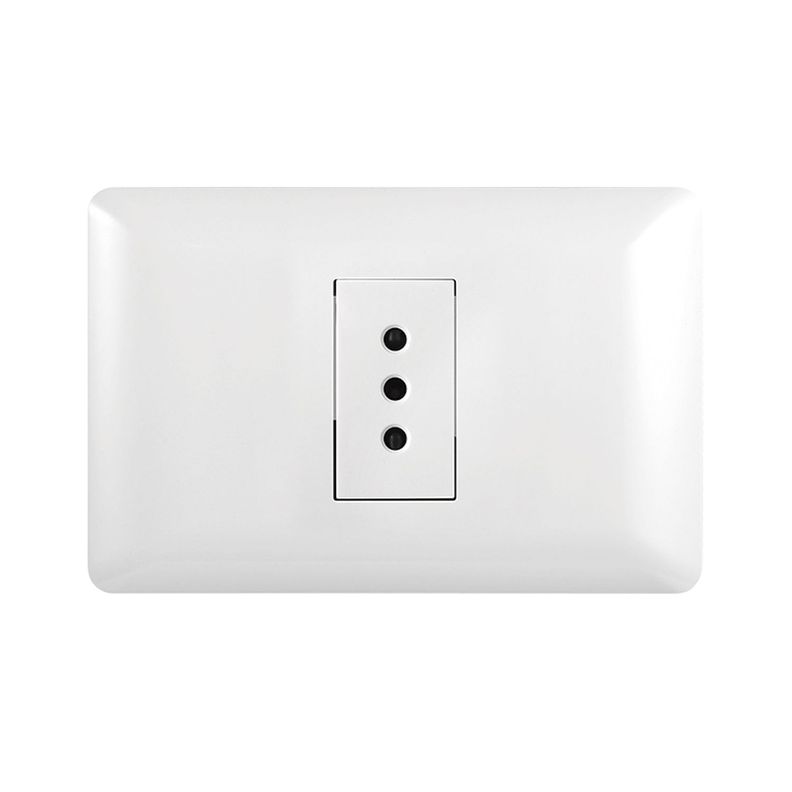Pack 3 Tomacorriente Simple 10A 250V Blanco-1