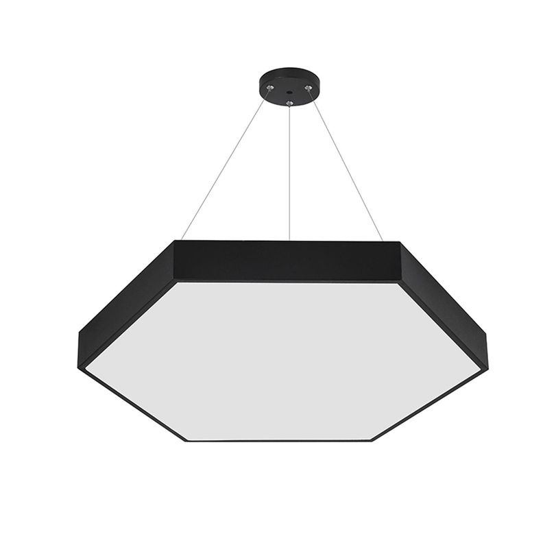 Lámpara LED Hexágono Negro 50W/60cms Luz Fría-0