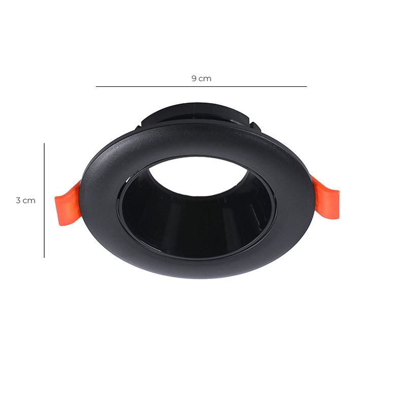 Foco Spot Porta GU-10 "LED Track Light" 9 cm - Negro-1