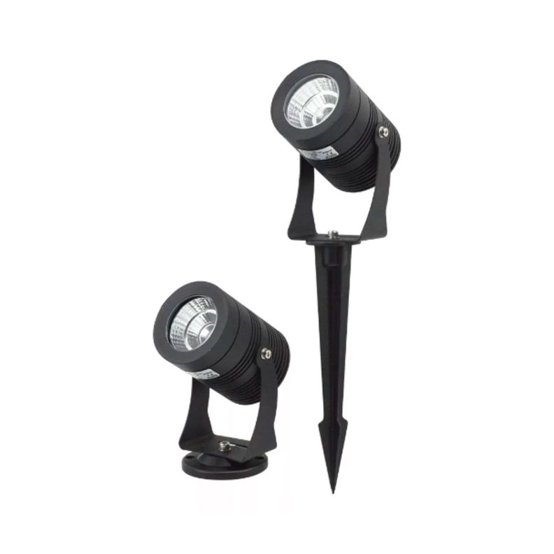 Pack 3 Foco Estaca Deco Jardín 10w Luz Cálida-0