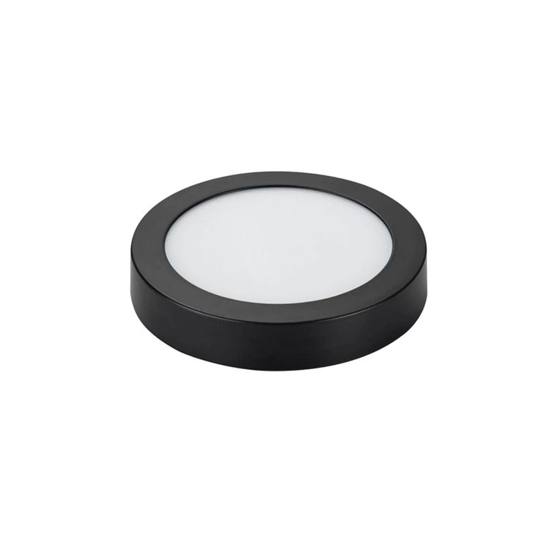 Panel Redondo LED Sobrepuesto Negro 6W Luz Neutra-0