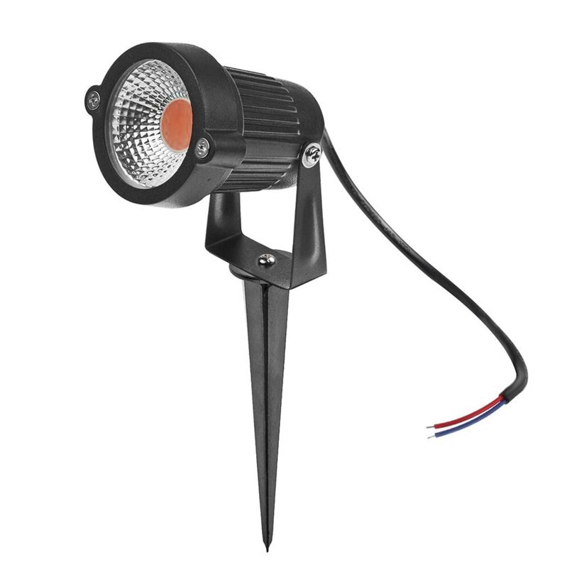 Foco LED Estaca Jardín 5W Luz Rojo-0