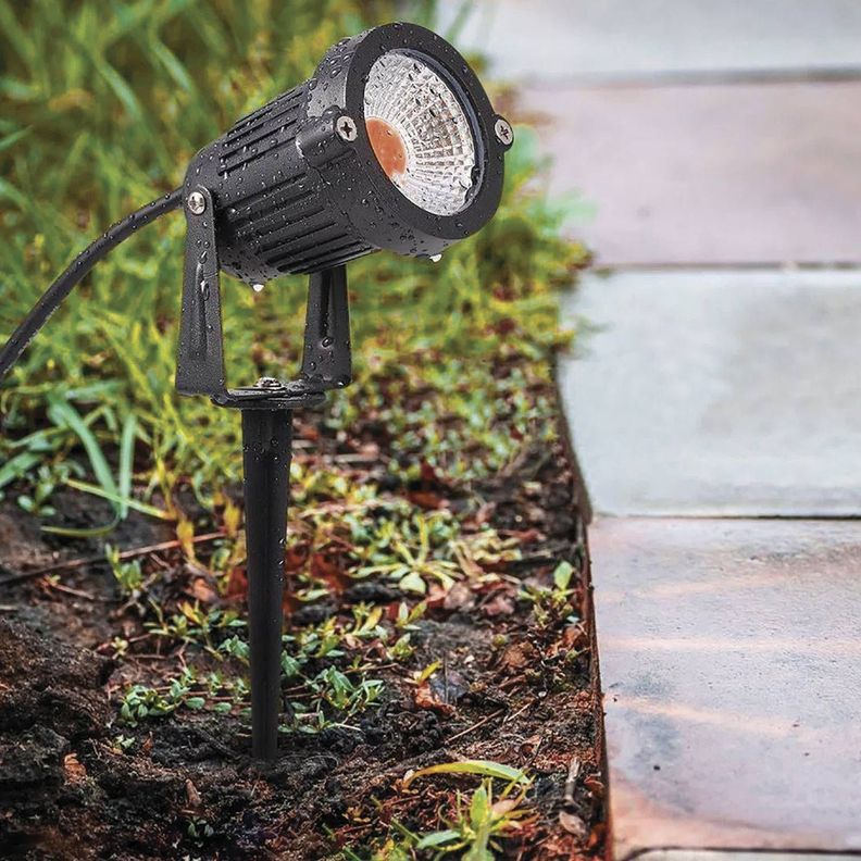 Foco LED Estaca Jardín 5W Luz Rojo-3