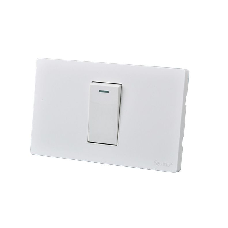 Pack 5 Interruptores Simple Metálico 9/12 16A - Blanco-1