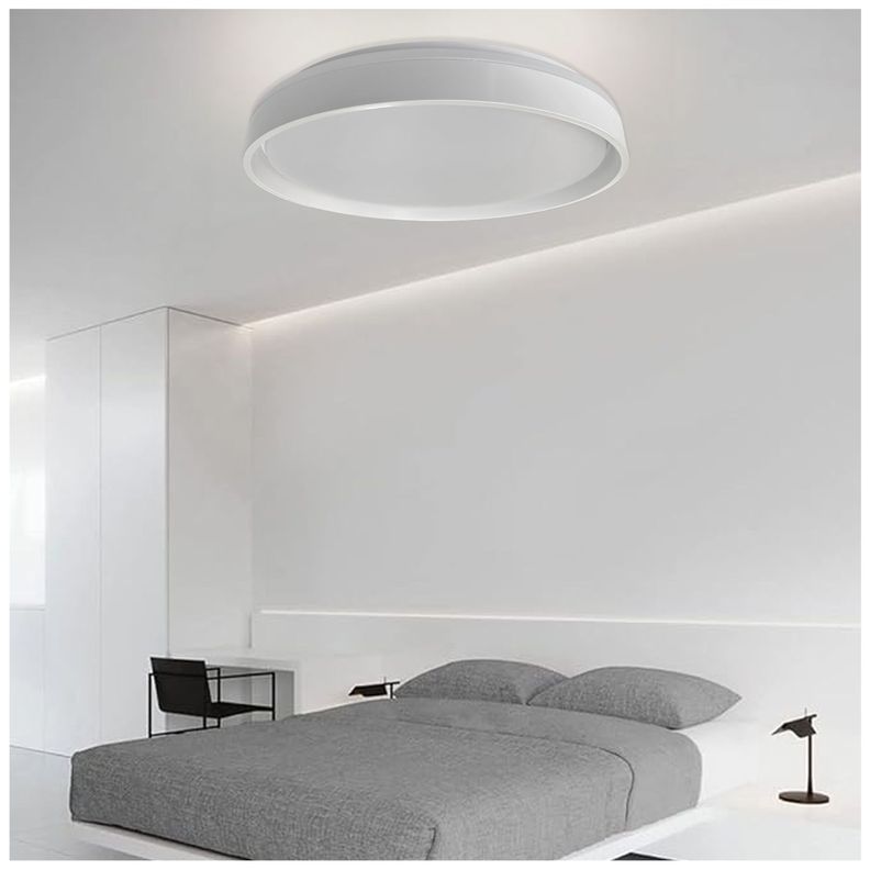 Lámpara LED C/Control 3 Colores 48w Borde Blanco Taurus I-5