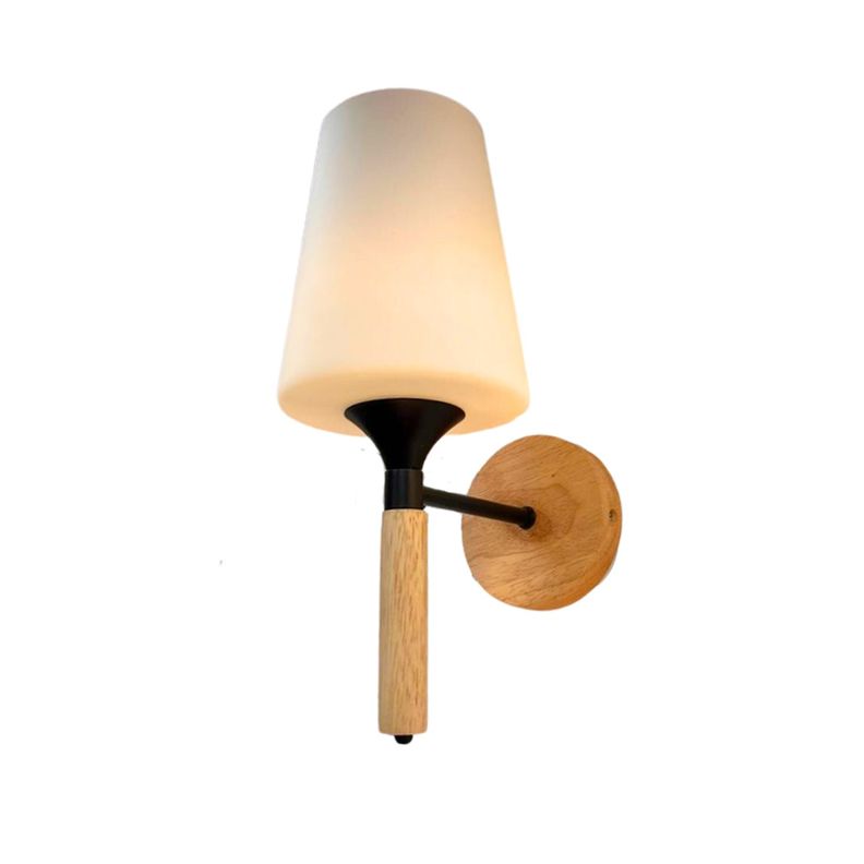 Apliqué de Pared Simple Lusitania Madera E-27 Ampolleta Cálida-2